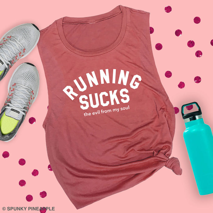 Running Sucks the Evil from My Soul Muscle Tee