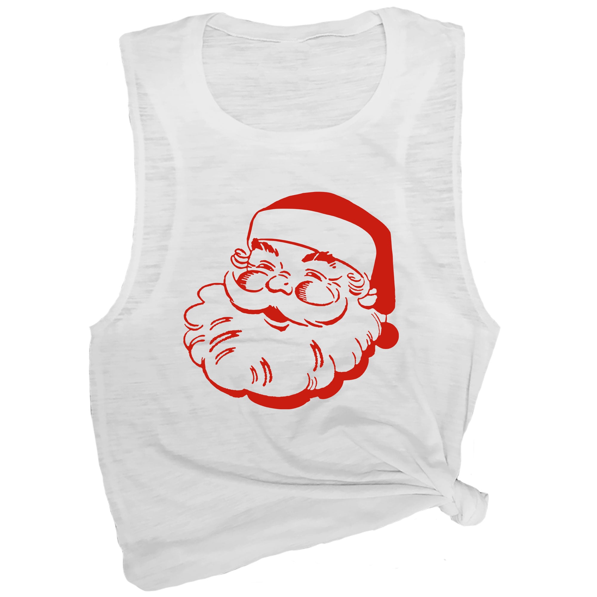 Santa Face Muscle Tee
