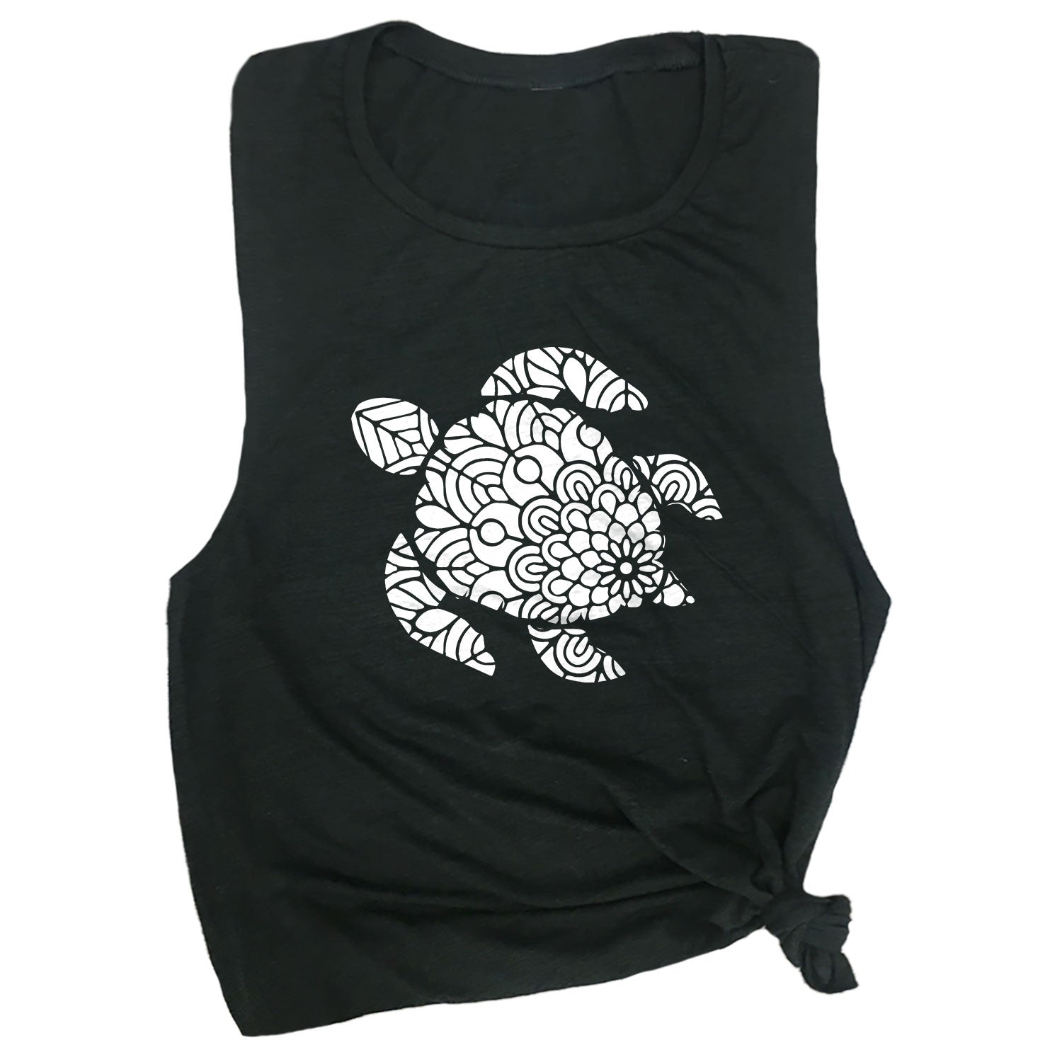 Sea Turtle Mandala Muscle Tee