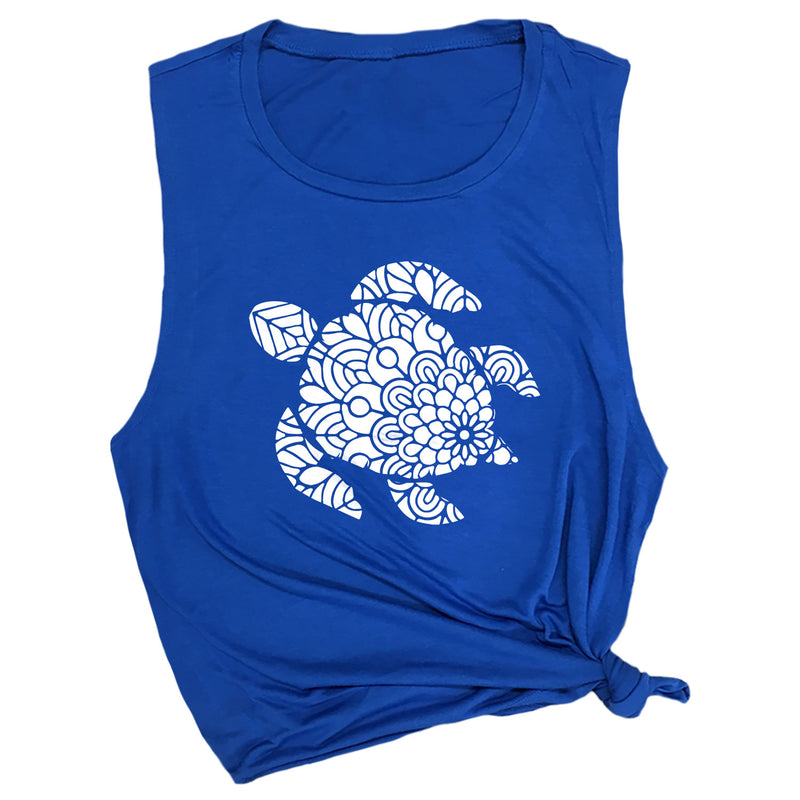 Sea Turtle Mandala Muscle Tee