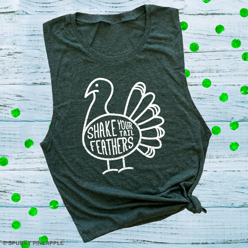 Shake Your Tail Feathers Muscle Tee