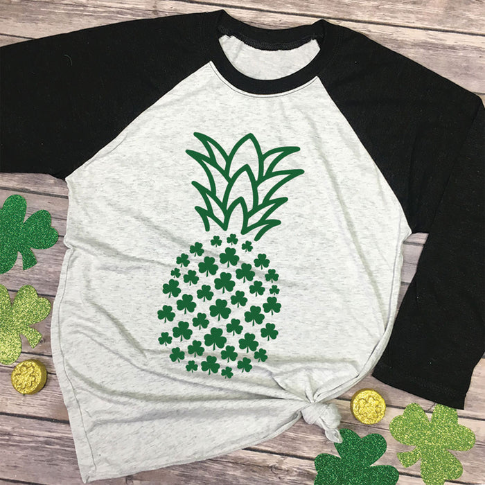 Shamrock Pineapple Raglan Tee