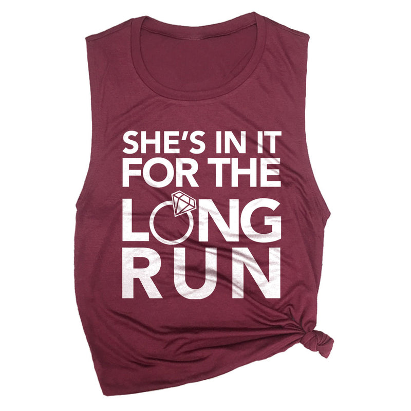 She's in it for the Long Run Muscle Tee