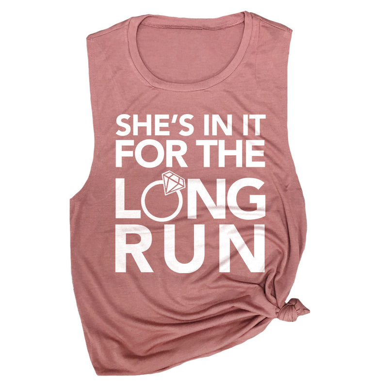 She's in it for the Long Run Muscle Tee