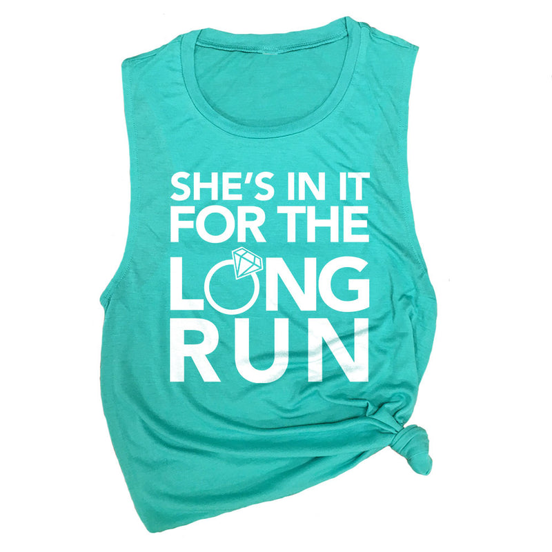 She's in it for the Long Run Muscle Tee