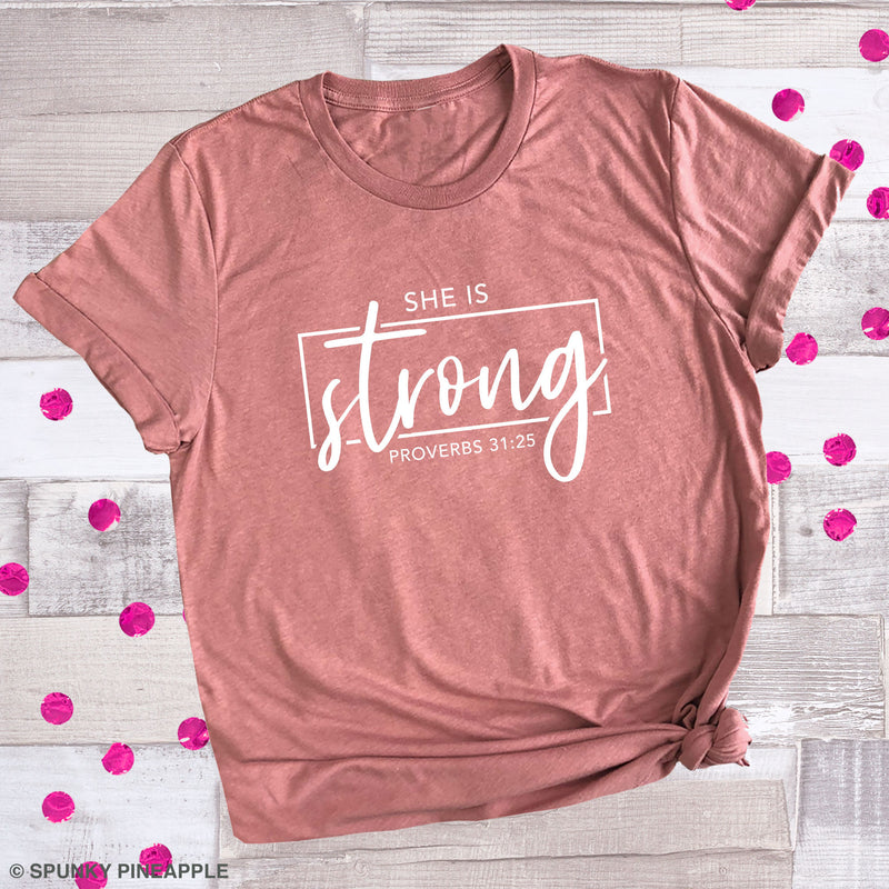 She is Strong Proverbs 31:25 Premium Unisex T-Shirt