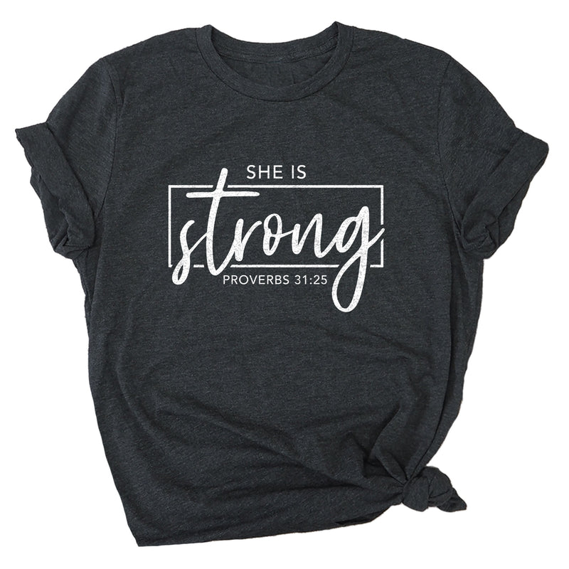 She is Strong Proverbs 31:25 Premium Unisex T-Shirt