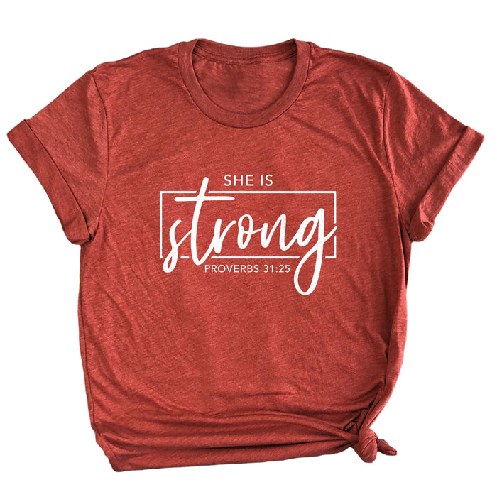 She is Strong Proverbs 31:25 Premium Unisex T-Shirt