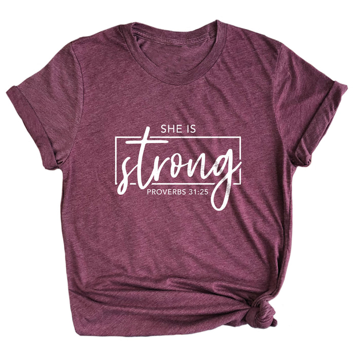 She is Strong Proverbs 31:25 Premium Unisex T-Shirt