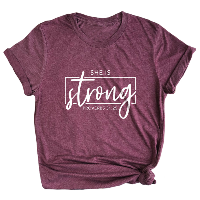 She is Strong Proverbs 31:25 Premium Unisex T-Shirt