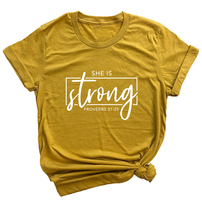 She is Strong Proverbs 31:25 Premium Unisex T-Shirt