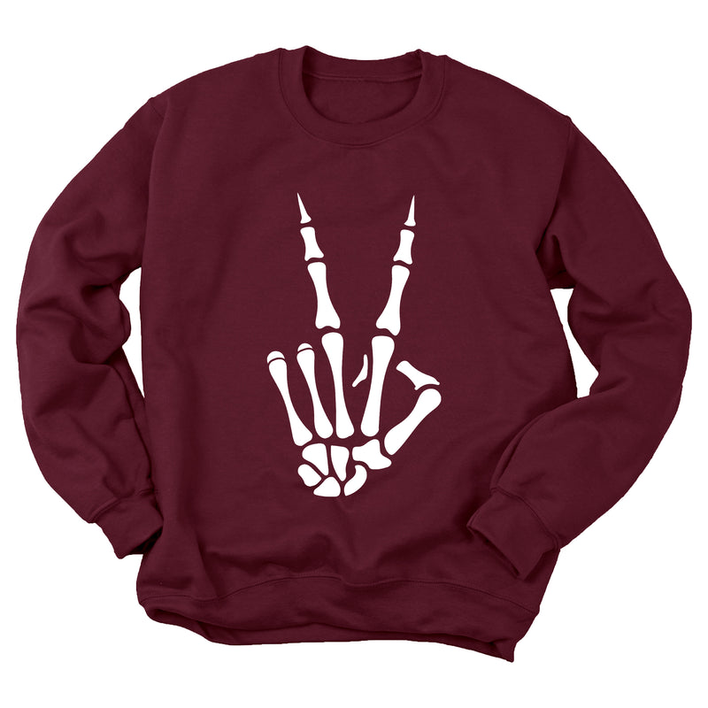 Skeleton Peace Hand Sweatshirt