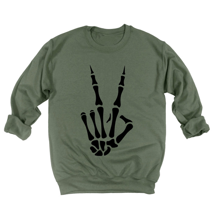 Skeleton Peace Hand Sweatshirt