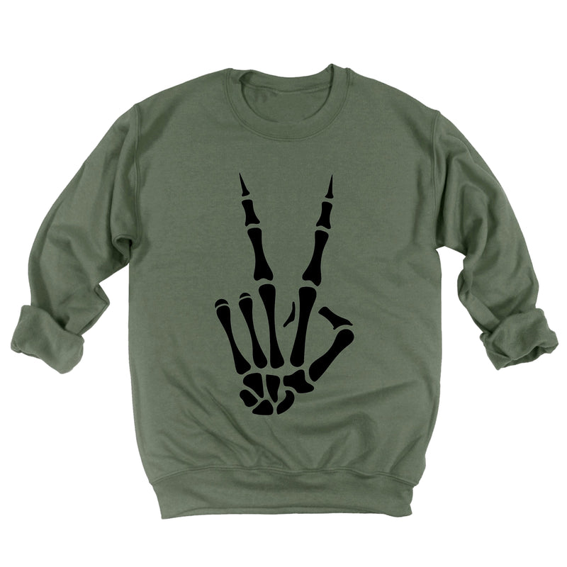 Skeleton Peace Hand Sweatshirt