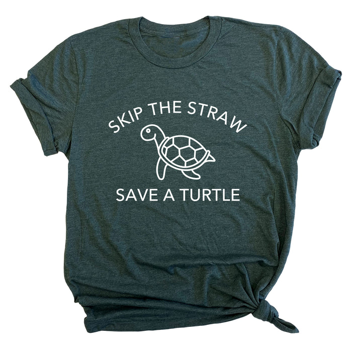 Skip a Straw Save a Turtle Premium Unisex T-Shirt