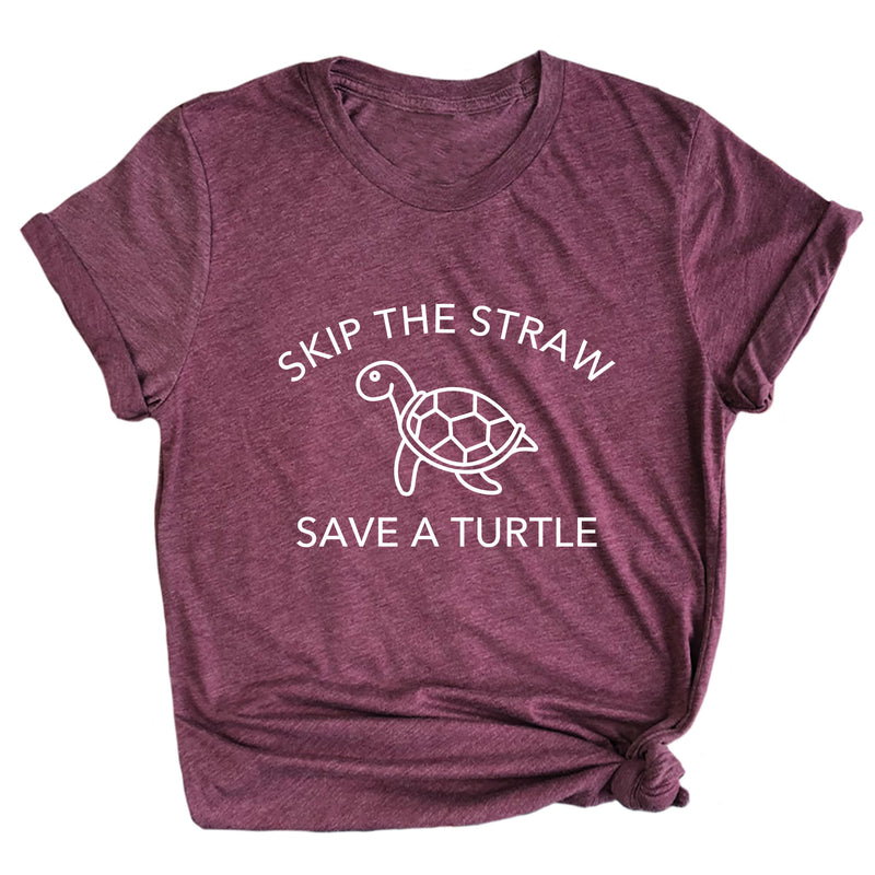 Skip a Straw Save a Turtle Premium Unisex T-Shirt