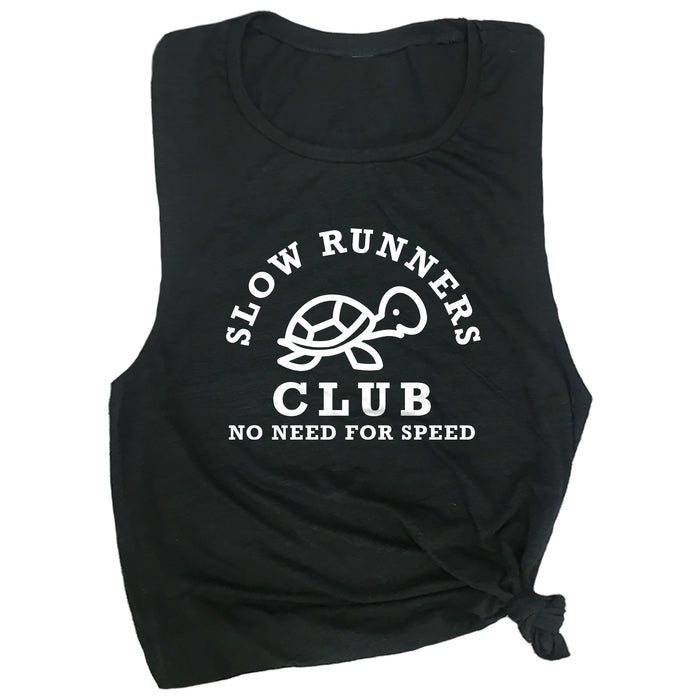 Slow Runners Club No Need for Speed Muscle Tee