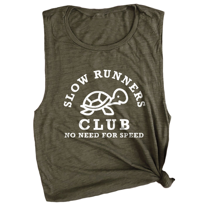 Slow Runners Club No Need for Speed Muscle Tee