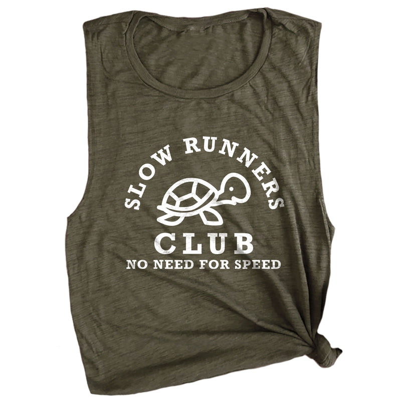 Slow Runners Club No Need for Speed Muscle Tee