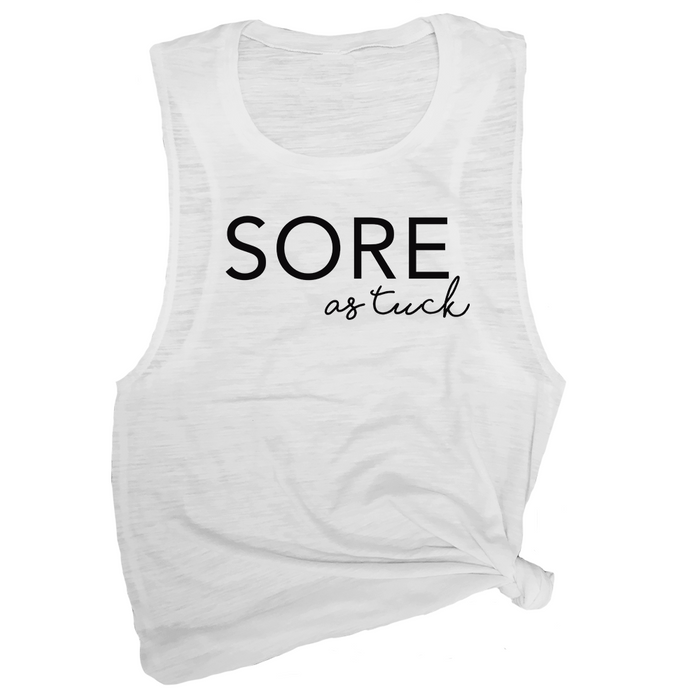 Sore as Tuck Funny Barre Fitness Muscle Tee Shirt