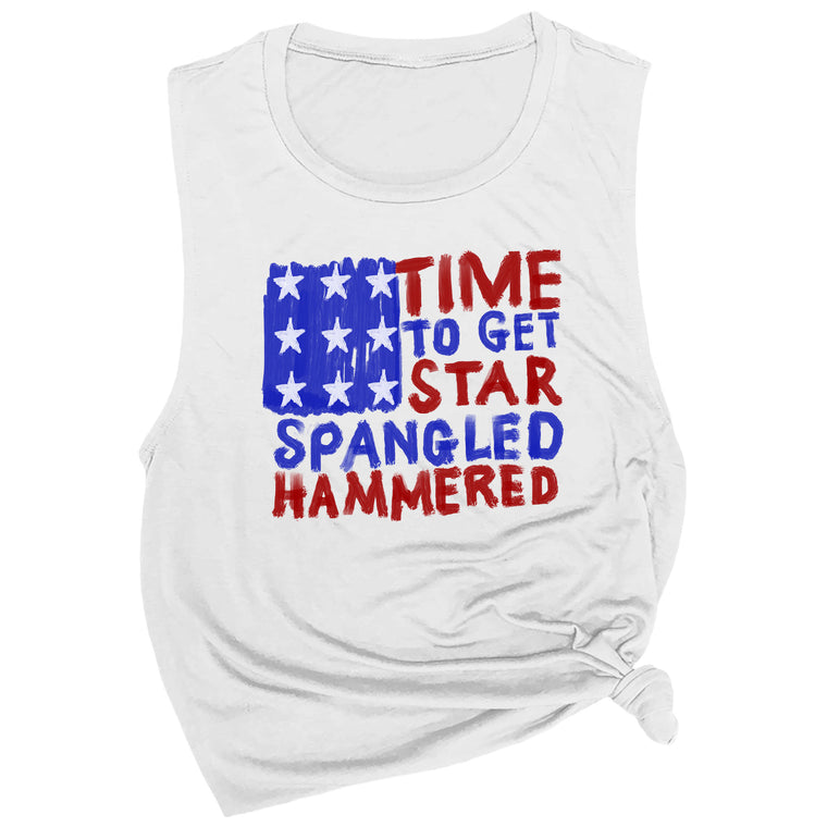 Time to Get Star Spangled Hammered Muscle Tee
