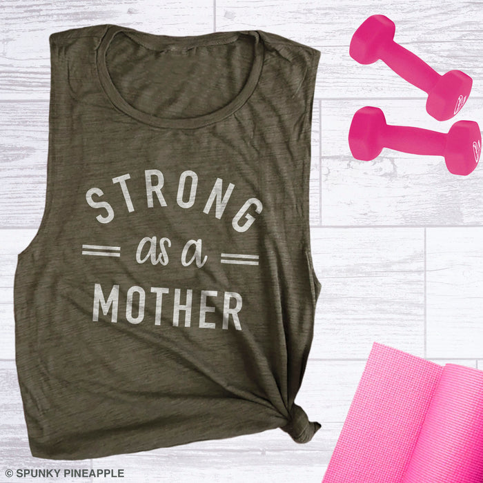 Strong as a Mother Women's Workout Muscle Tee