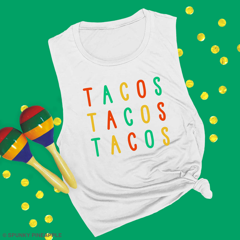 Tacos Tacos Tacos Muscle Tee