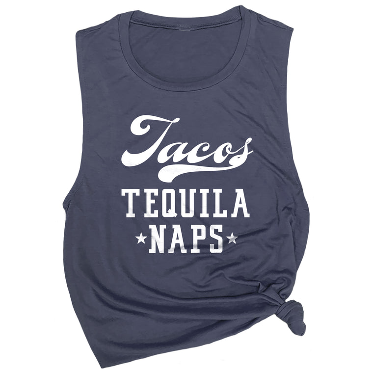 Tacos, Tequila, Naps Muscle Tee