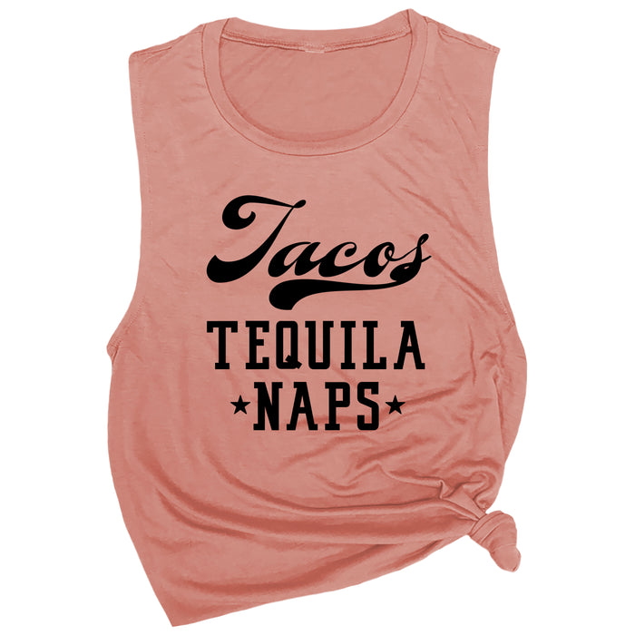 Tacos, Tequila, Naps Muscle Tee