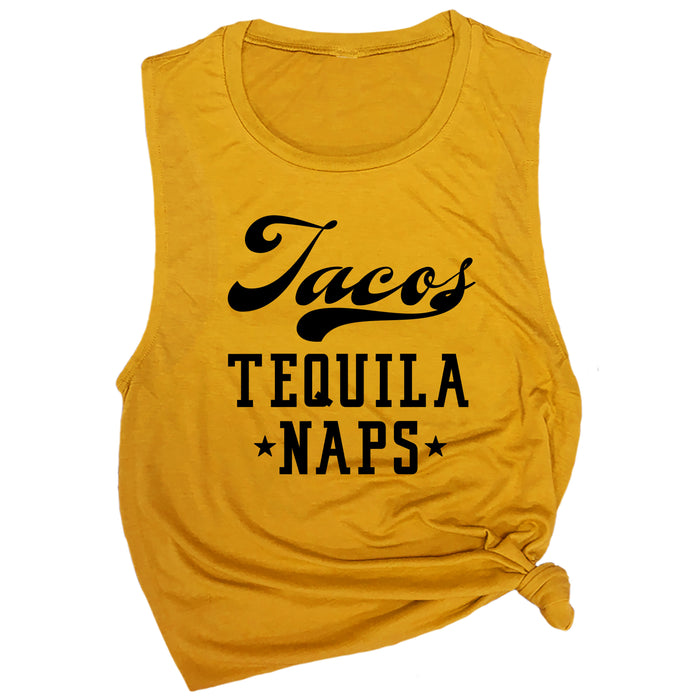 Tacos, Tequila, Naps Muscle Tee