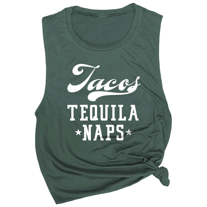 Tacos, Tequila, Naps Muscle Tee