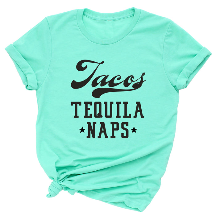 Tacos, Tequila, Naps Premium Unisex T-Shirt