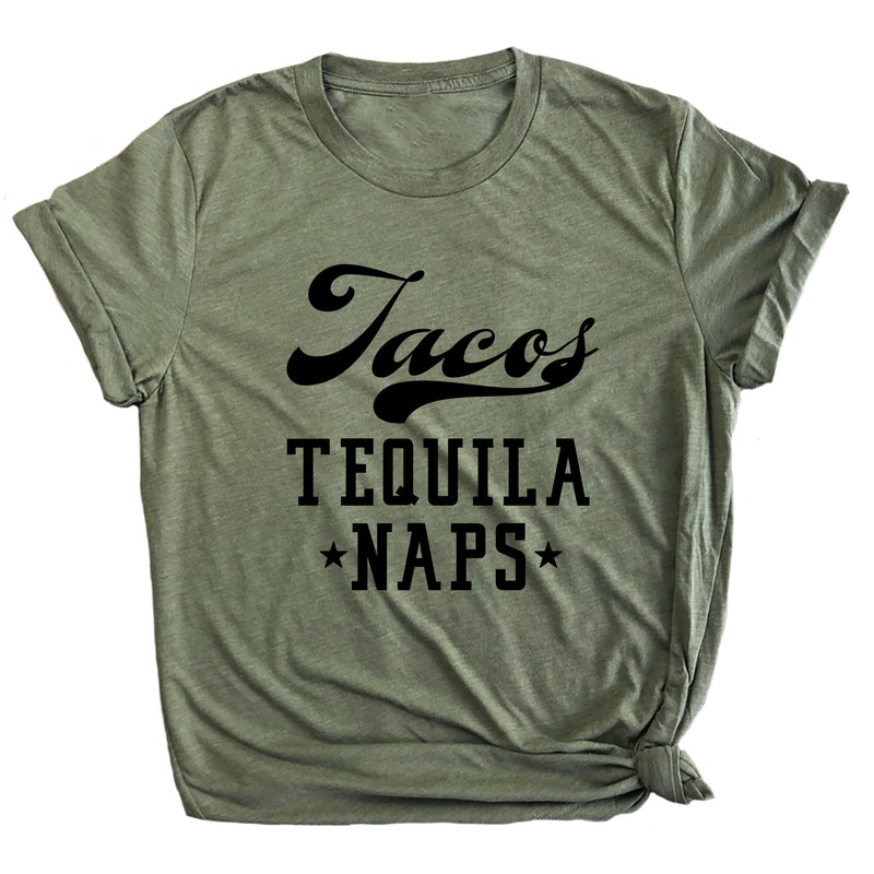 Tacos, Tequila, Naps Premium Unisex T-Shirt