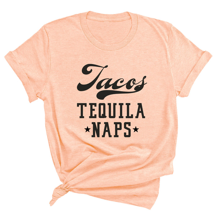 Tacos, Tequila, Naps Premium Unisex T-Shirt