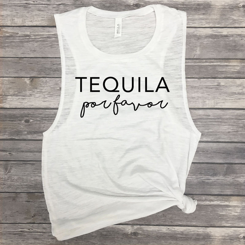 Tequila Por Favor Mexico Beach Vacation Muscle Tank