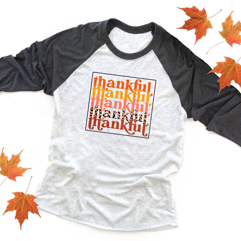 Thankful (Stacked Leopard) Raglan Tee