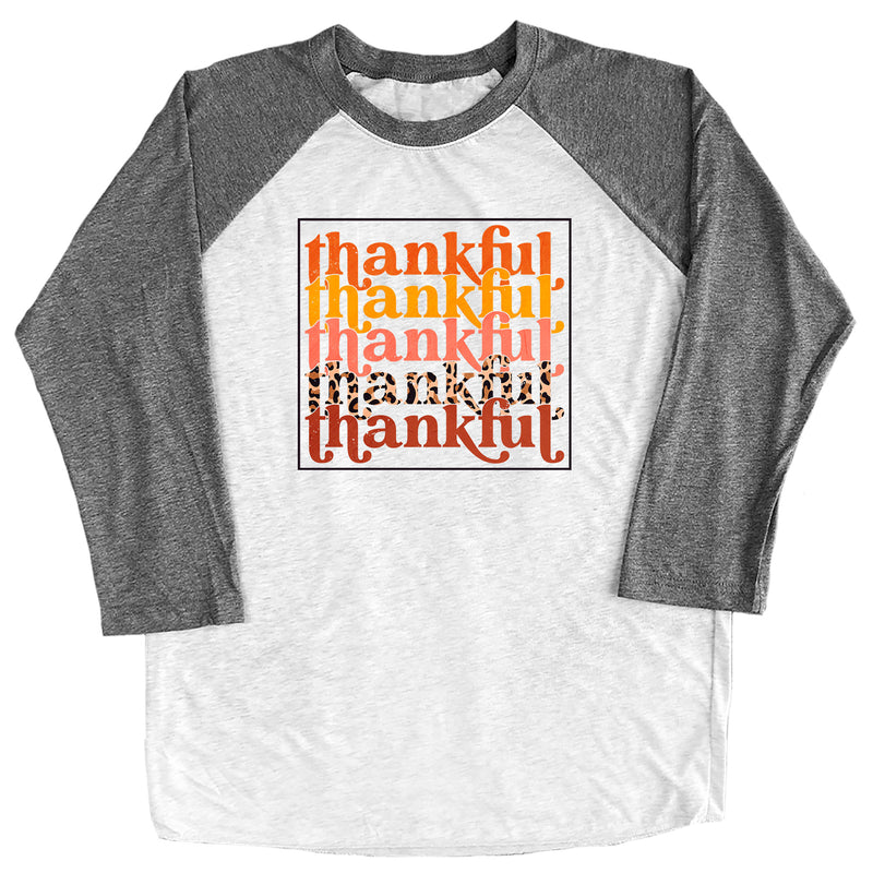 Thankful (Stacked Leopard) Raglan Tee