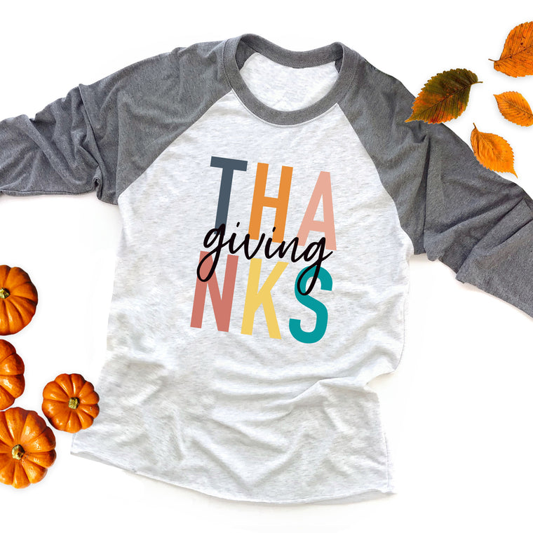 Thanks Giving (Colorful) Raglan Tee