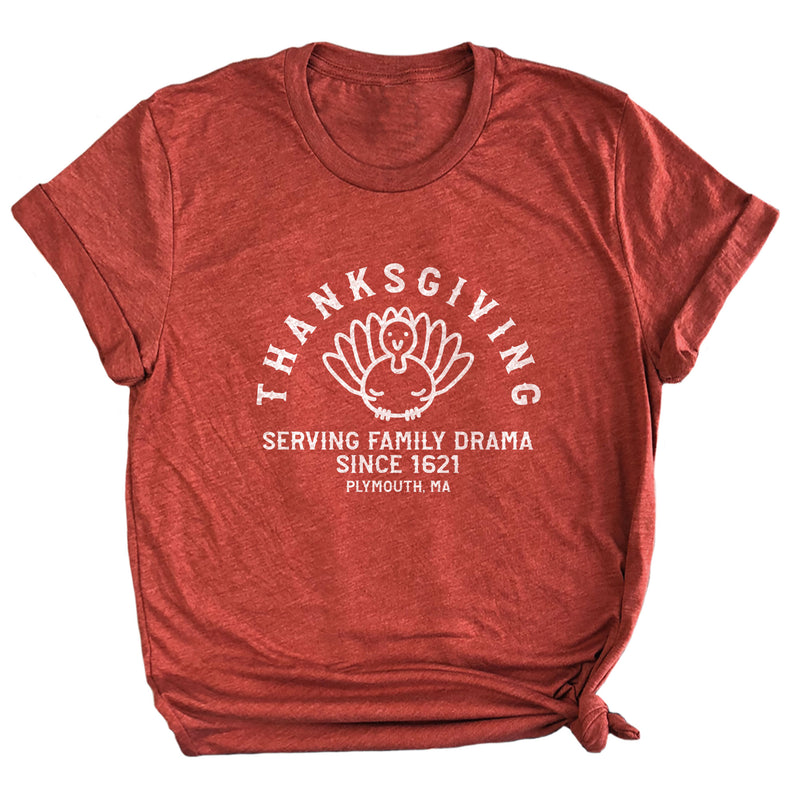 Thanksgiving Serving Family Drama Since 1621 Premium Unisex T-Shirt