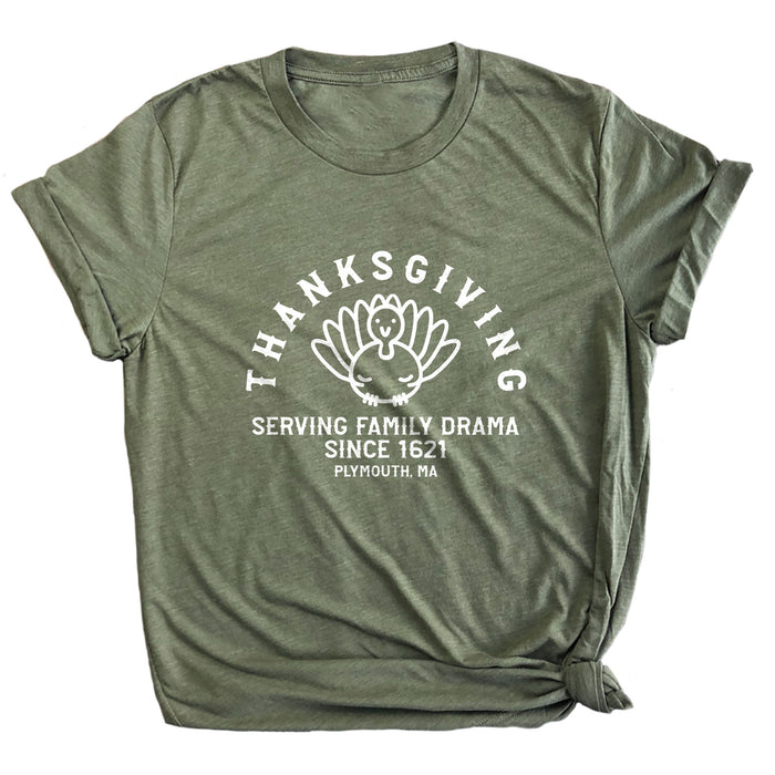 Thanksgiving Serving Family Drama Since 1621 Premium Unisex T-Shirt