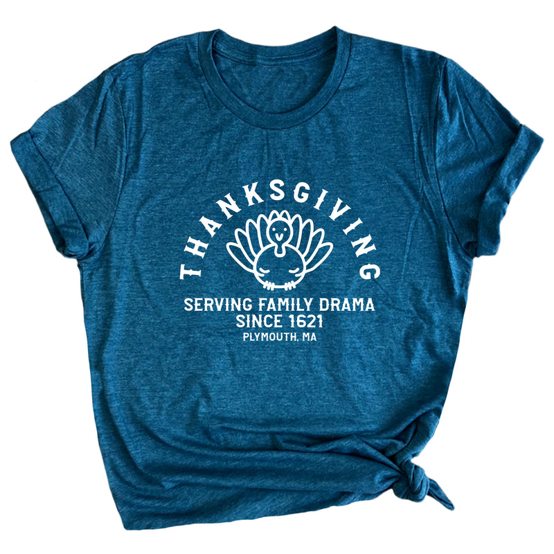 Thanksgiving Serving Family Drama Since 1621 Premium Unisex T-Shirt