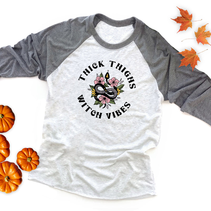 Thick Thighs and Witch Vibes Raglan Tee