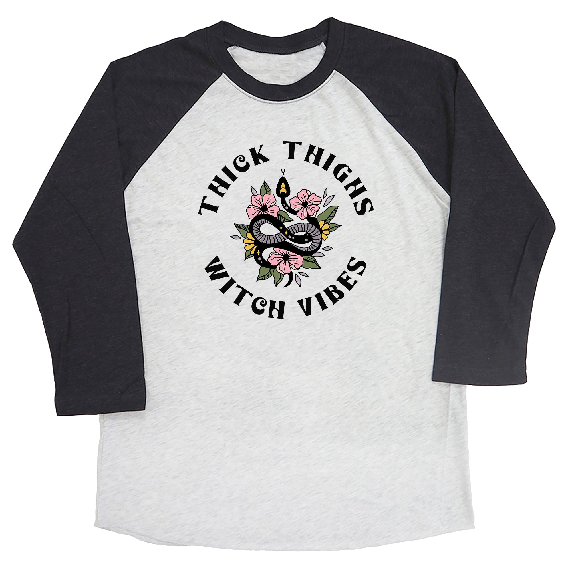 Thick Thighs and Witch Vibes Raglan Tee