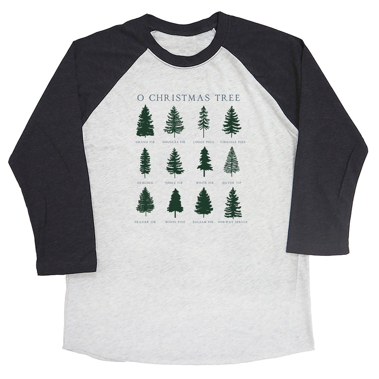 O Christmas Tree Types Raglan Tee
