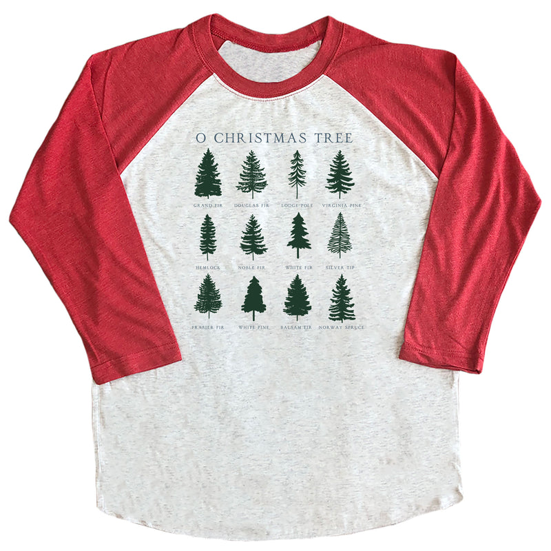 O Christmas Tree Types Raglan Tee
