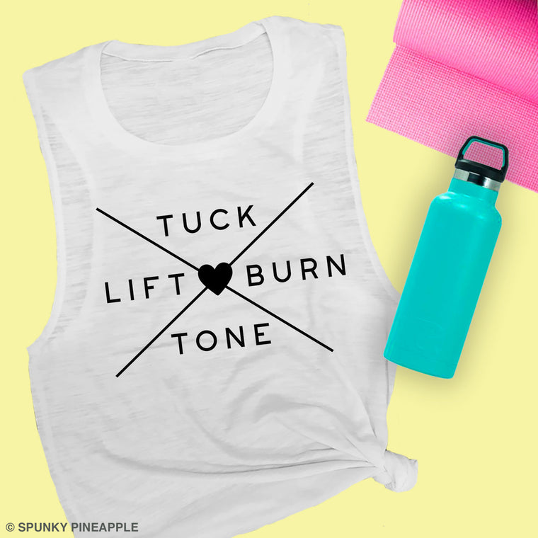 Tuck Lift Tone Burn Muscle Tee
