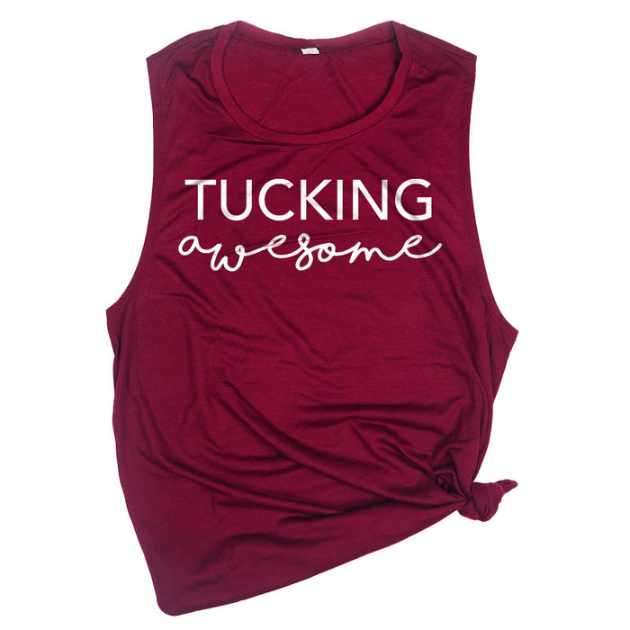 Tucking Awesome Muscle Tee