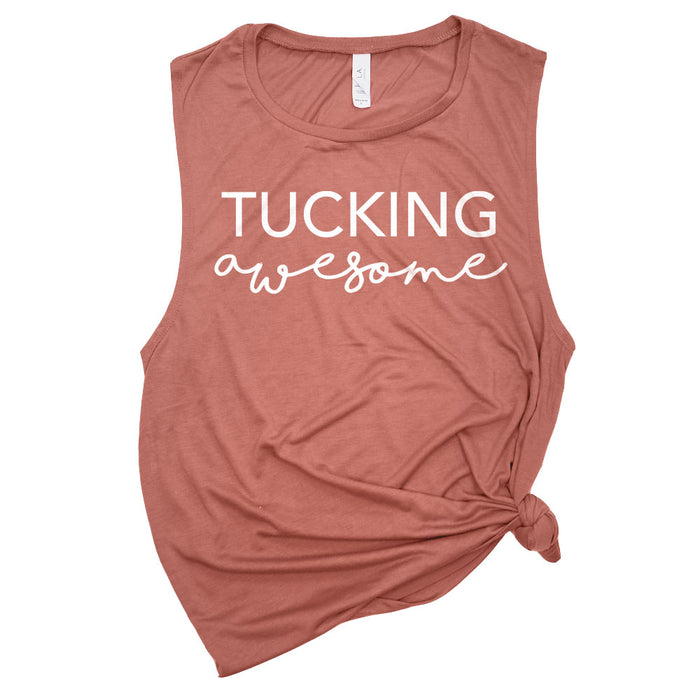 Tucking Awesome Muscle Tee