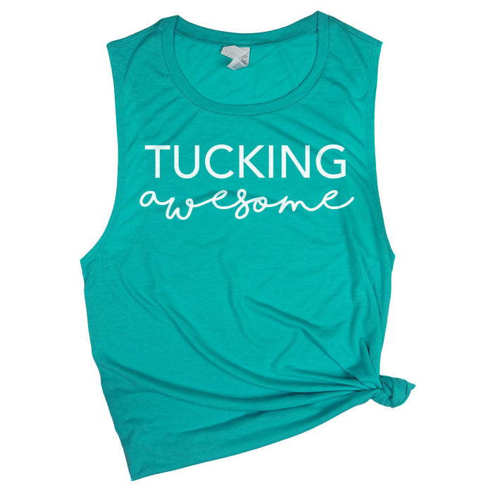 Tucking Awesome Muscle Tee