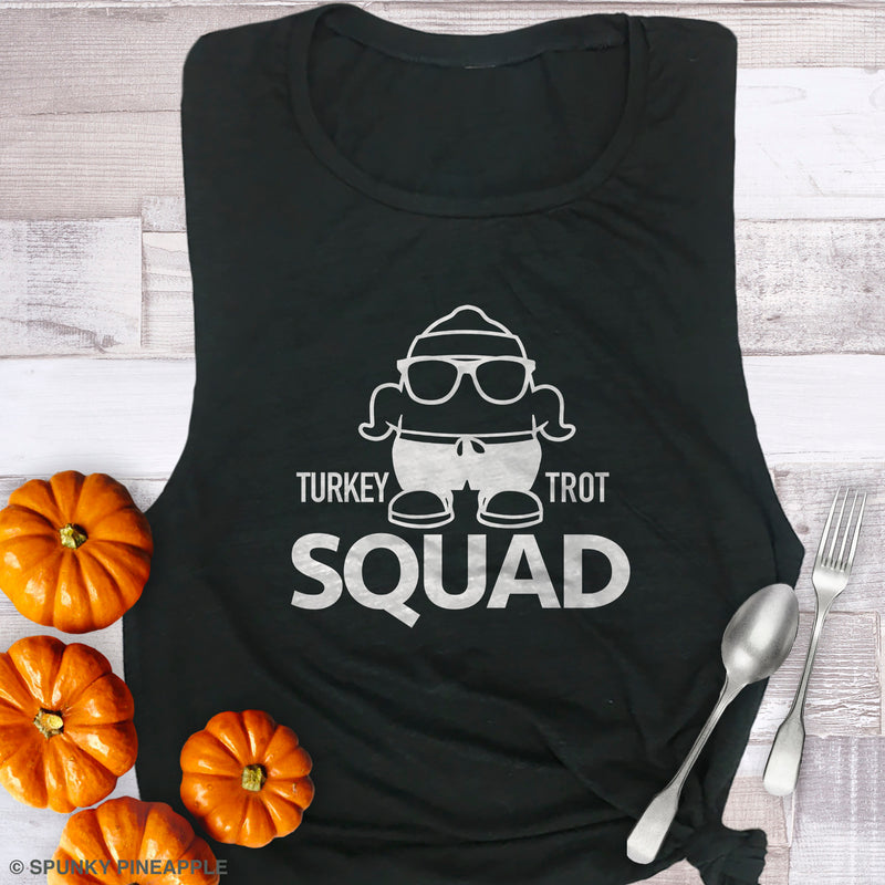 Turkey Trot Squad Funny Thanksgiving Shirt for Women